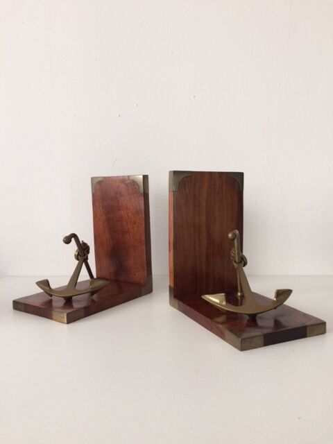 Greenhouse books teak and brass marine anchor