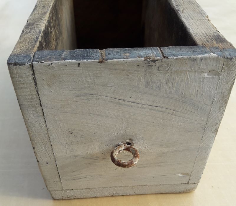 old wooden workshop drawer
