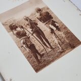Old photogravure, 1930, Maasai hunters