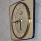 Vedette rectangular clock yellow formica