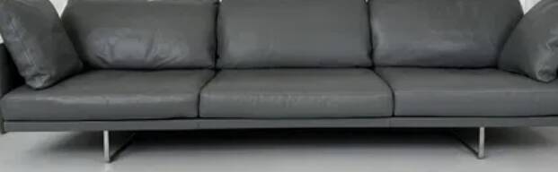 Leather sofa, Stricto Sensu leather designer sofa by Didier Gomez for Ligne Roset.