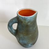Blue ceramic pitcher Les 2 Potiers (Michelle and Jacques SERRES)