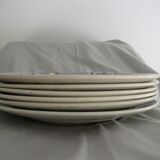 Set of 6 flat plates 1900 Faience K&G Luneville Yvetot L2