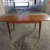 Scandinavian teak table with built-in extension