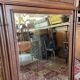 Large antique trumeau mirror in solid oak – Henri II style