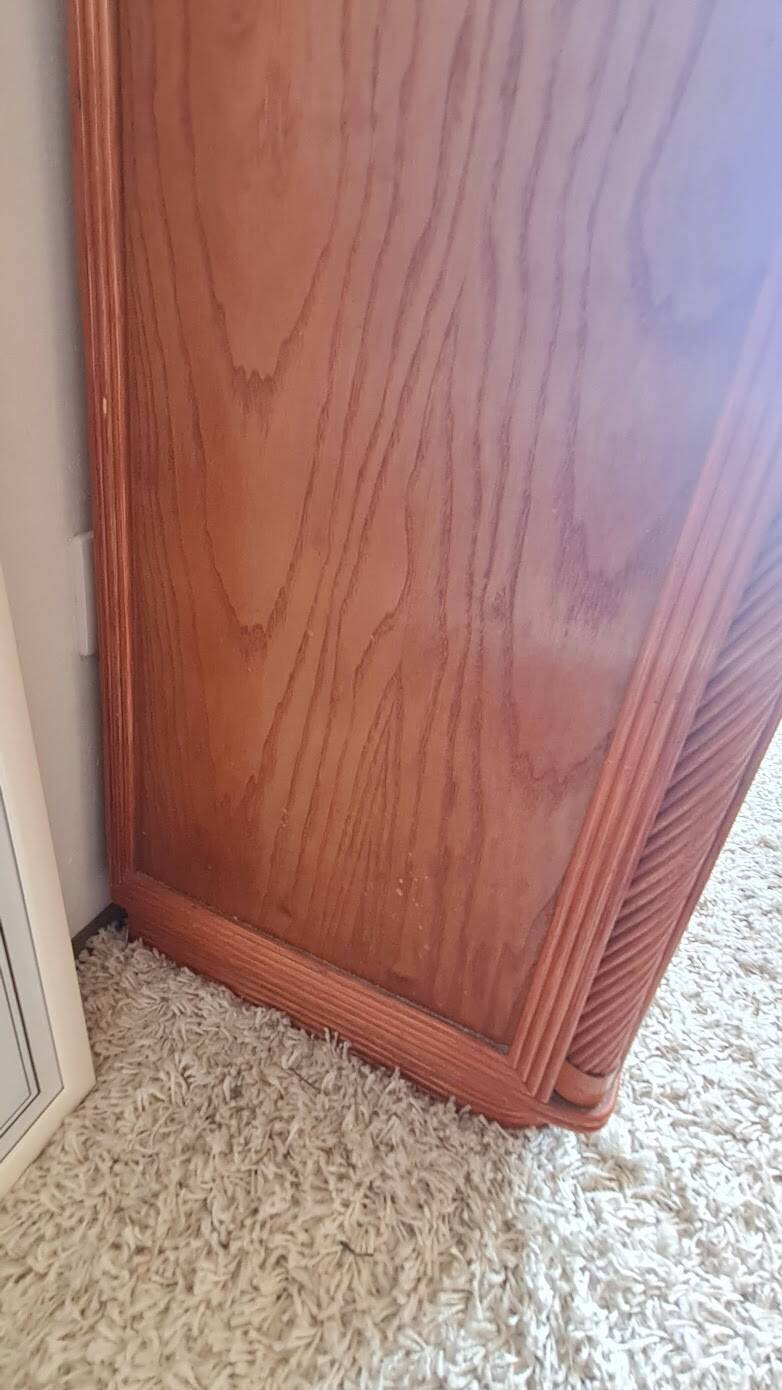 Vintage rattan chest of drawers