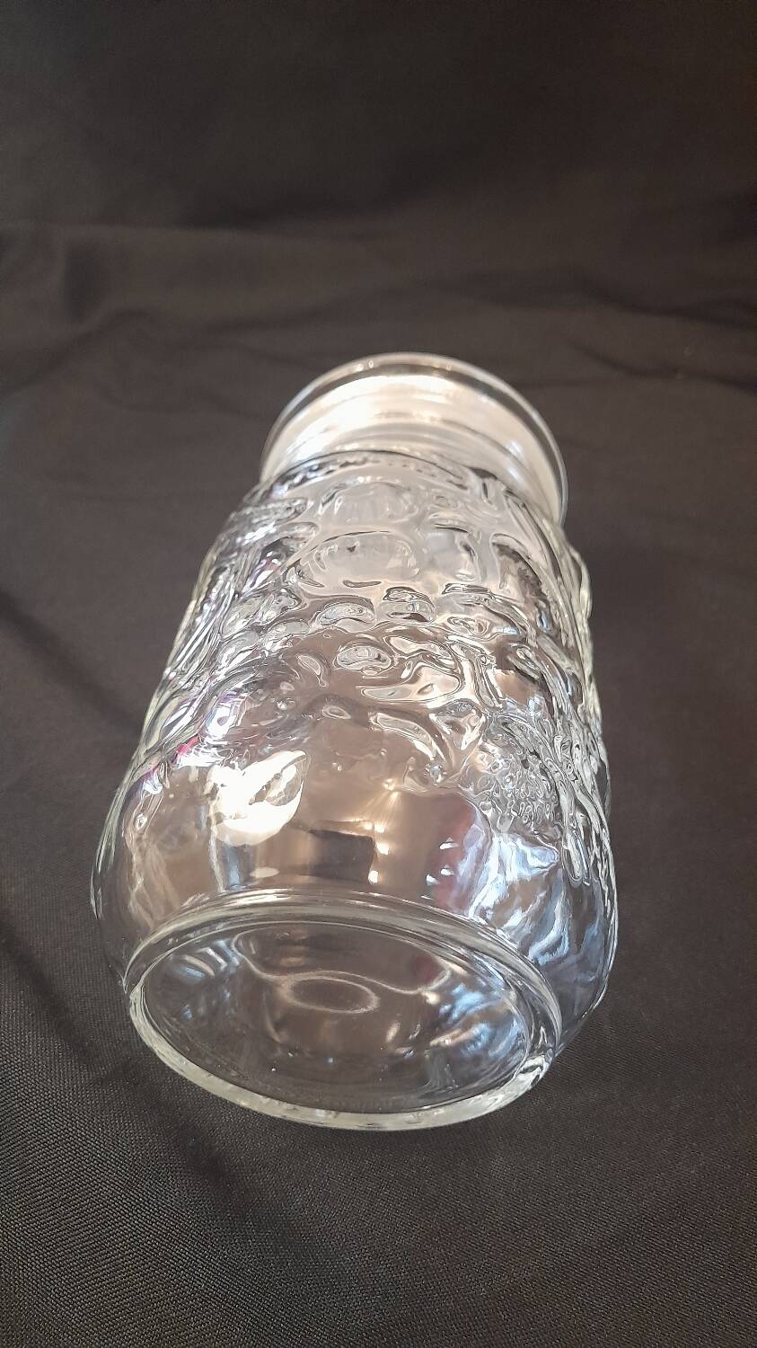 Transparent Italian glass jar with airtight fidenza cap
