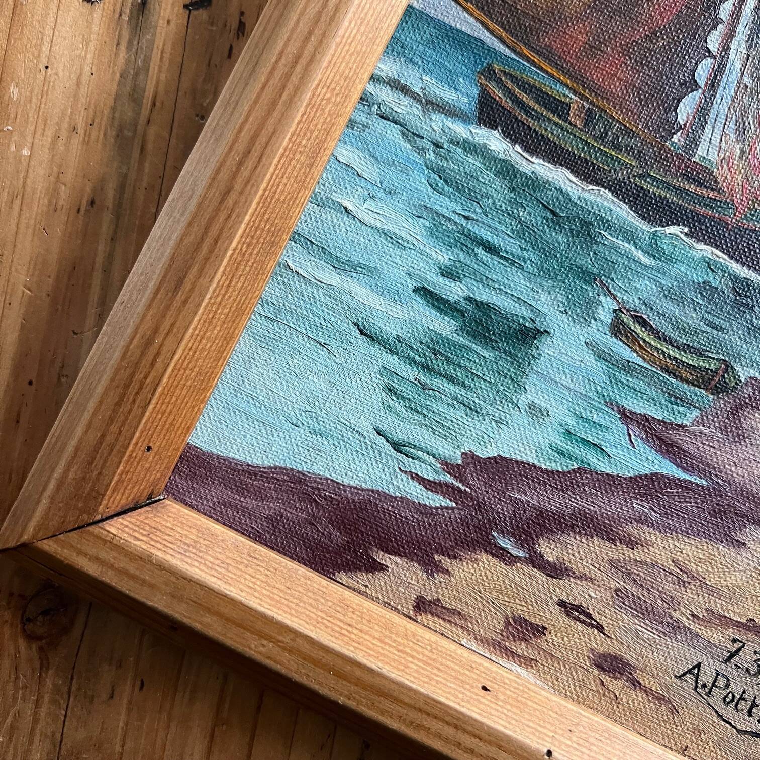 Oil on wood, signed and dated, A. Pottier 07.1939