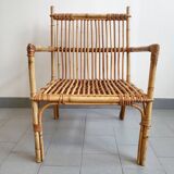 Vintage rattan armchair 1960
