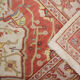 Vintage turkish, oriental orange cream wool rug- 154x244cm
