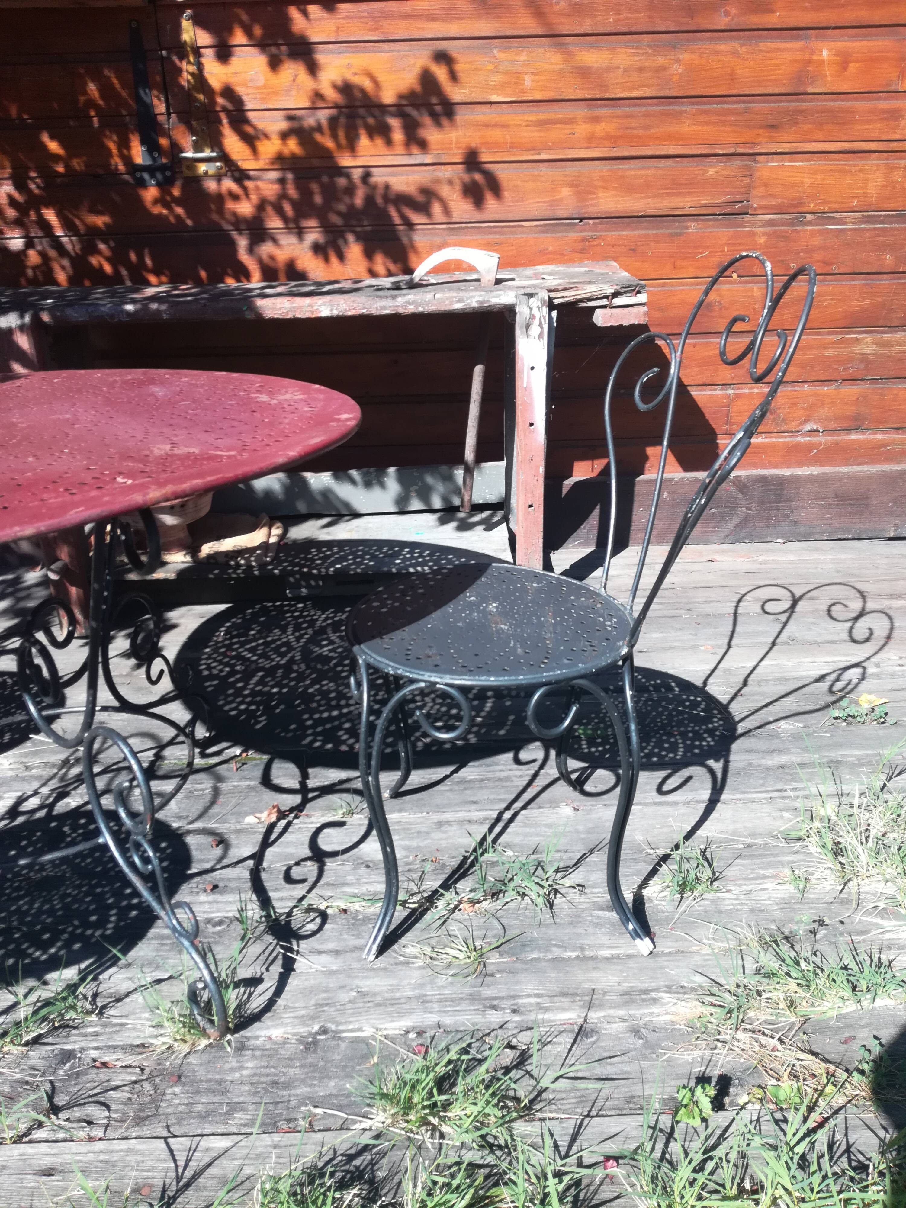 Old metal garden room