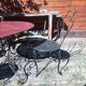 Old metal garden room