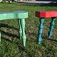 2 anciens tabourets atypiques artisanaux