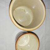 Duo of old stoneware pots
