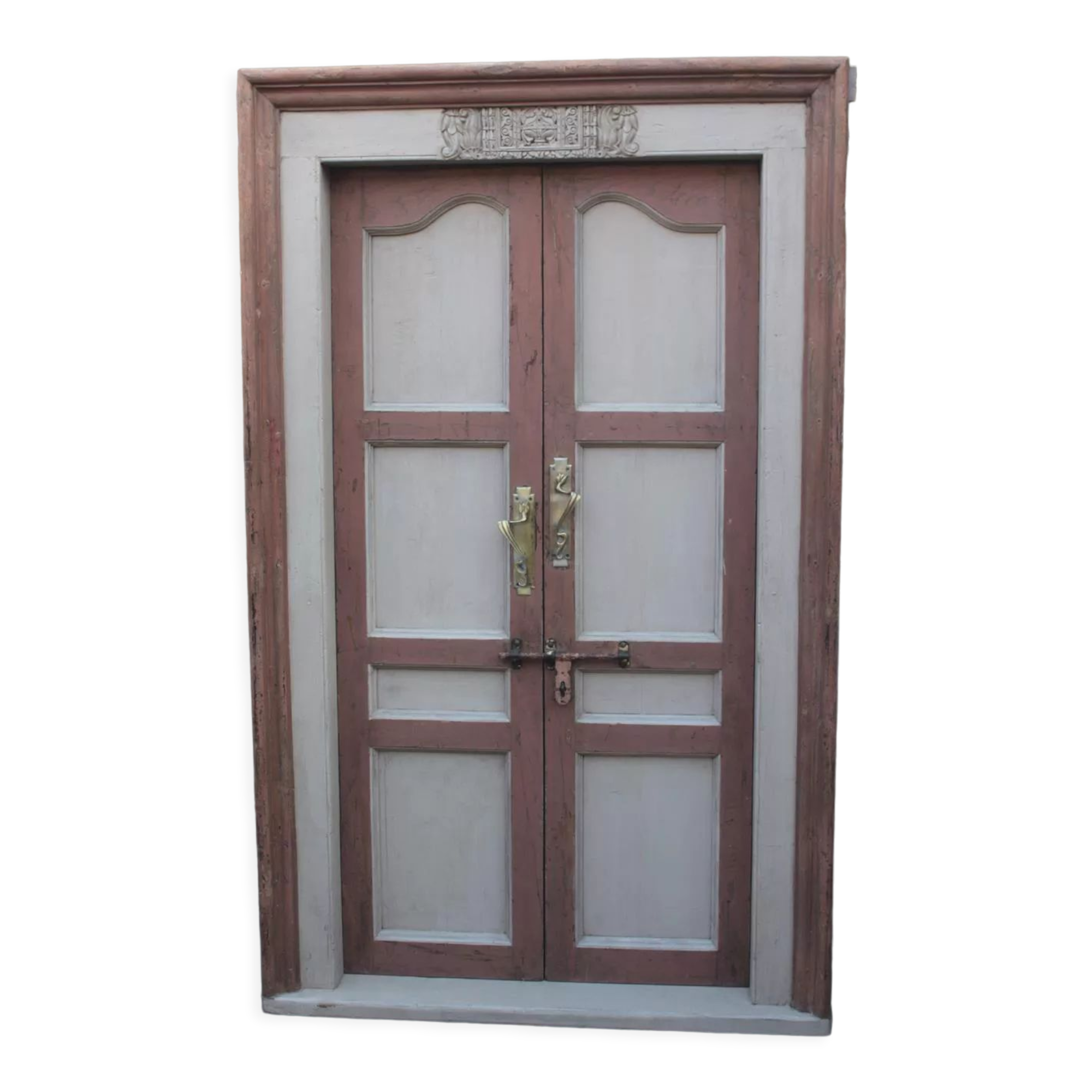 Indian door in old teak