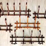 Thonet 3-patéres wall coat holder with bars, signed, circa 1900