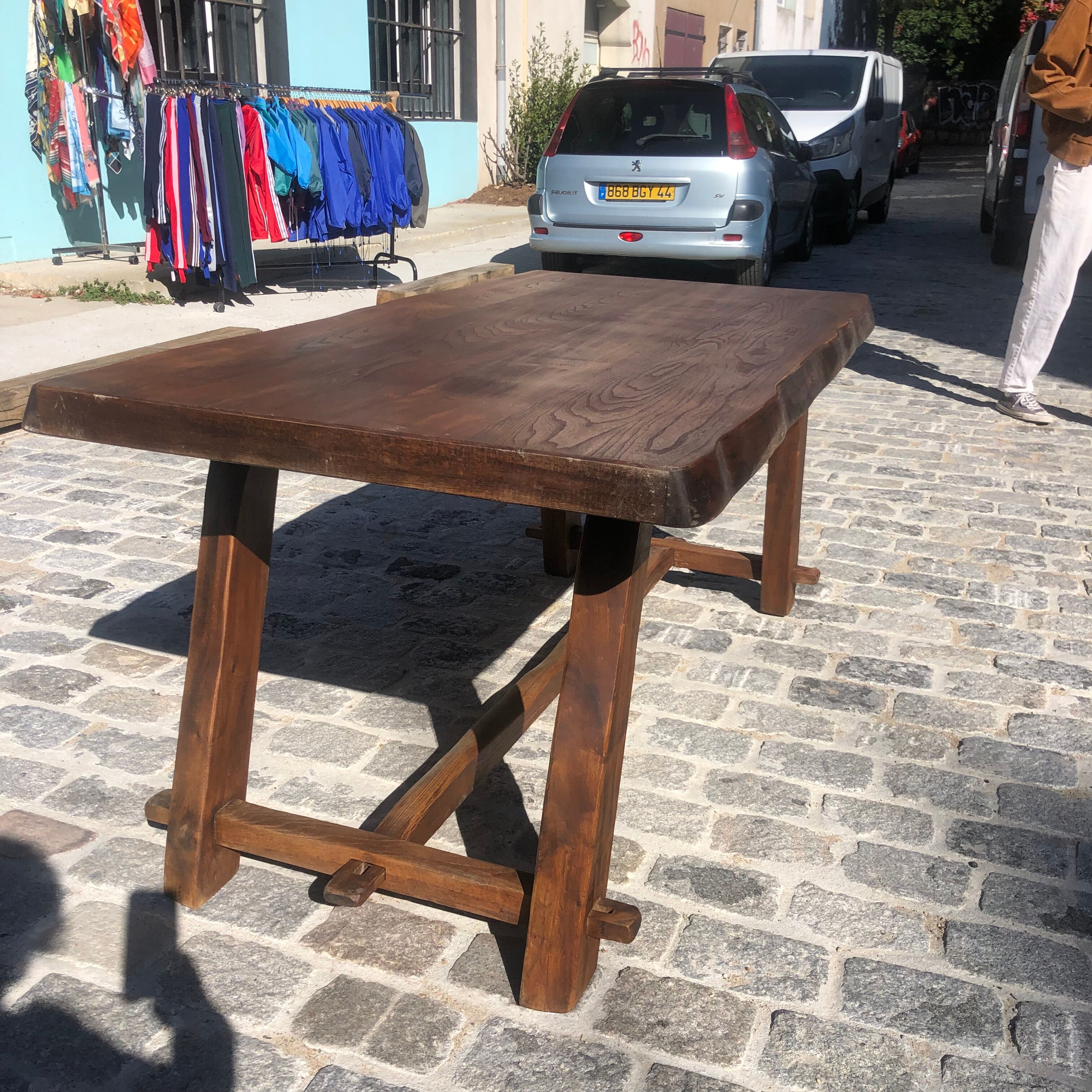French brutalist table by Aranjou