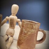 Duo of stoneware cups