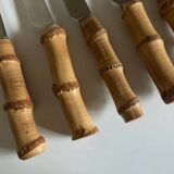 Set of 6 Riviera 1960 bamboo table knives