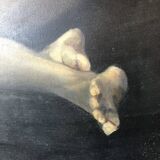 Nude woman painting