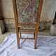 6 chaises de style en chêne massif et tissus