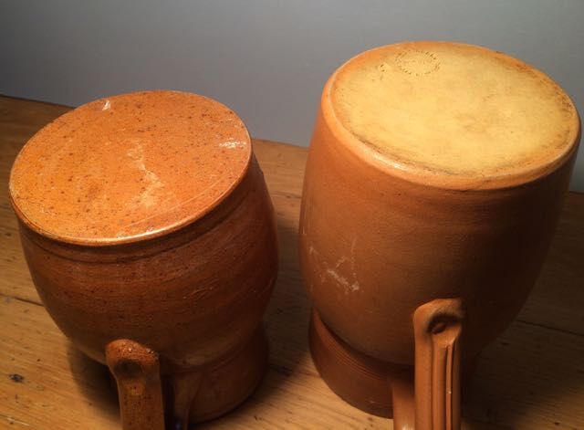 Duo of sandstone jugs