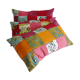 Lot of three rectangular cushions vintage patchwork