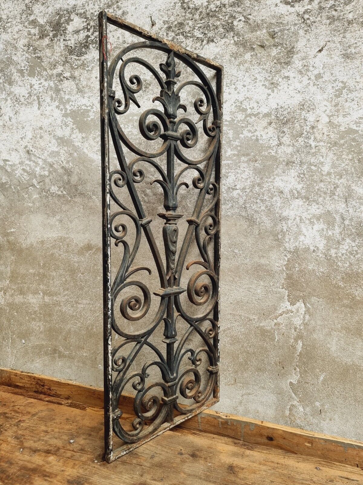Old iron door grille window grille