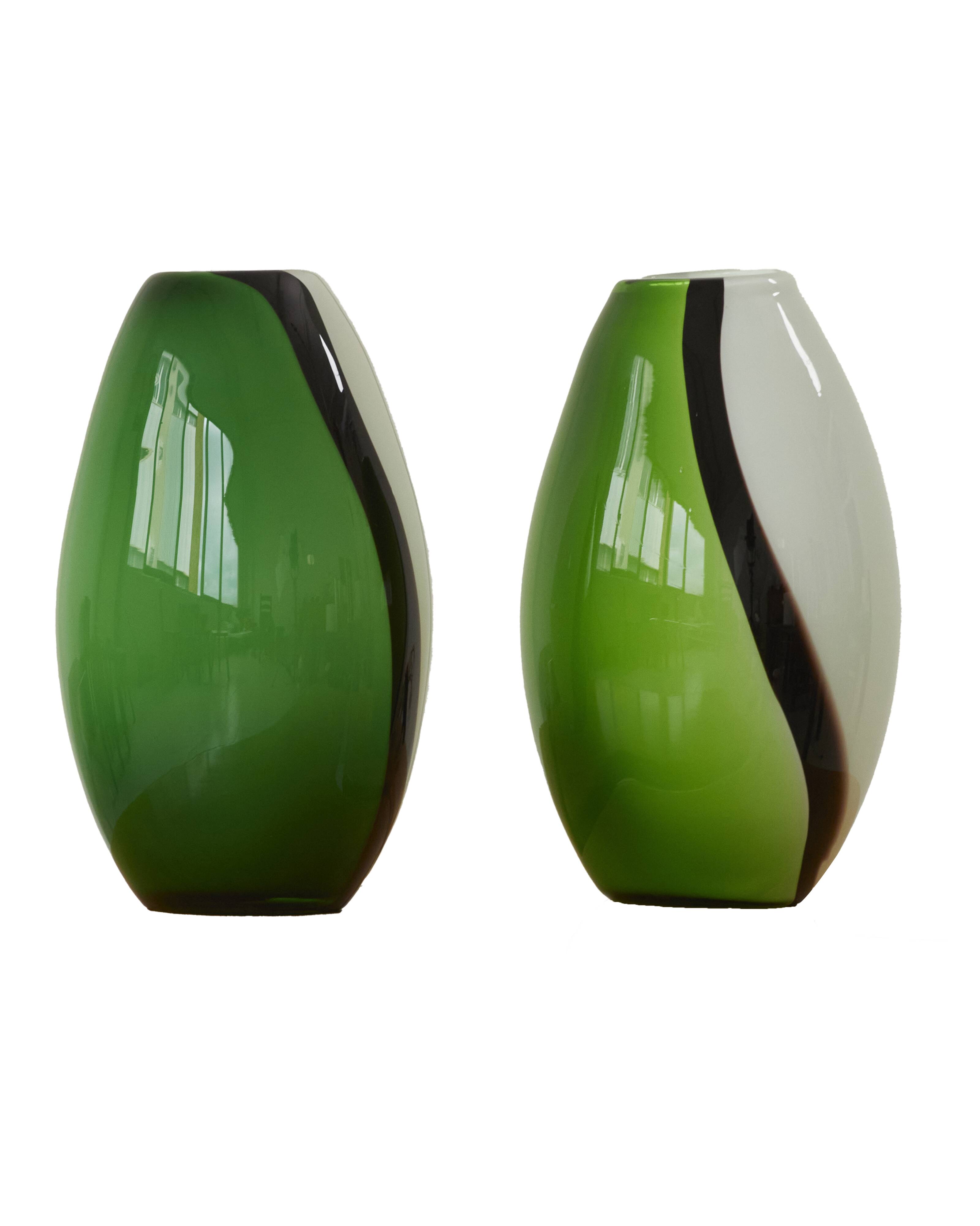 2 large Eglo Empori model lamps in vintage Murano glass Circa 1990