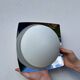 White glass and stainless steel ceiling light