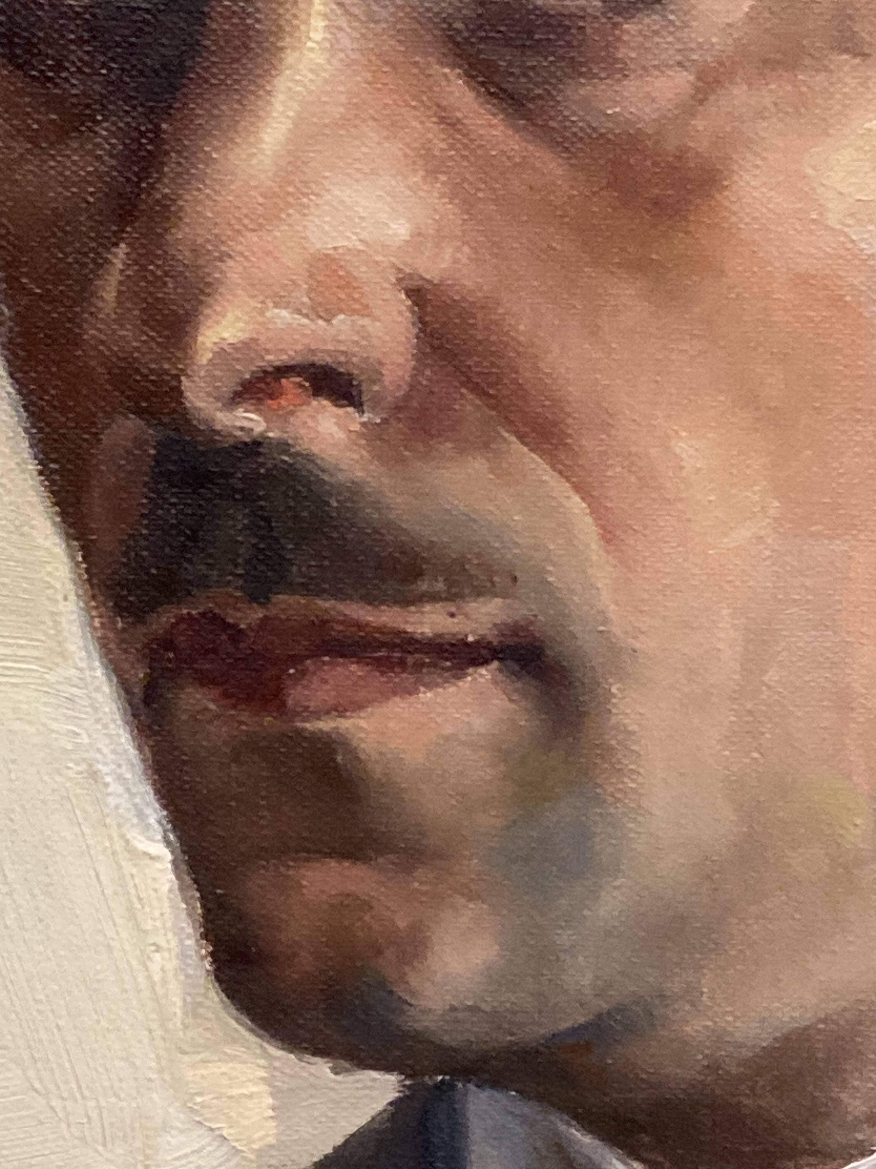 Aimé VAN BELLEGHEM (1922-1996), Portrait of René Brondel, oil on canvas