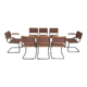 Ensemble de 8 chaises vintage Cesca par Bene Austria, chaises de salle à manger en chrome des années 50.