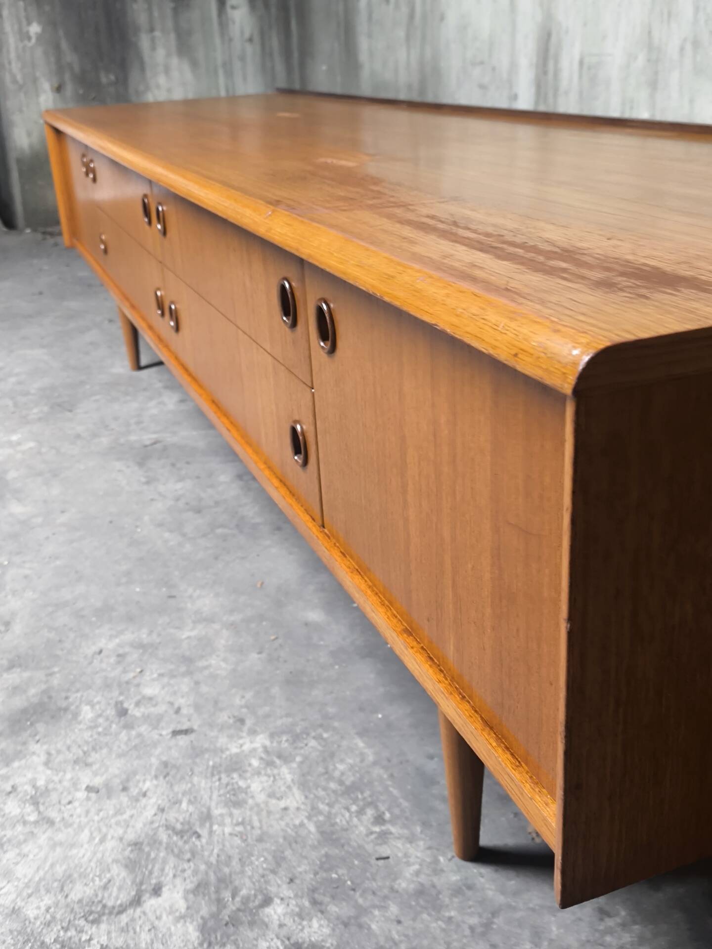 Vintage Scandinavian teak sideboard from the 1960s.
