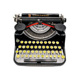 Underwood Portable 4 Bank Typewriter Revised New Black Ribbon 1930