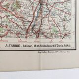 Old Burgundy map Taride edition 1920