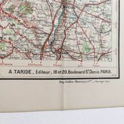 Carte ancienne Bourgogne édition Taride 1920