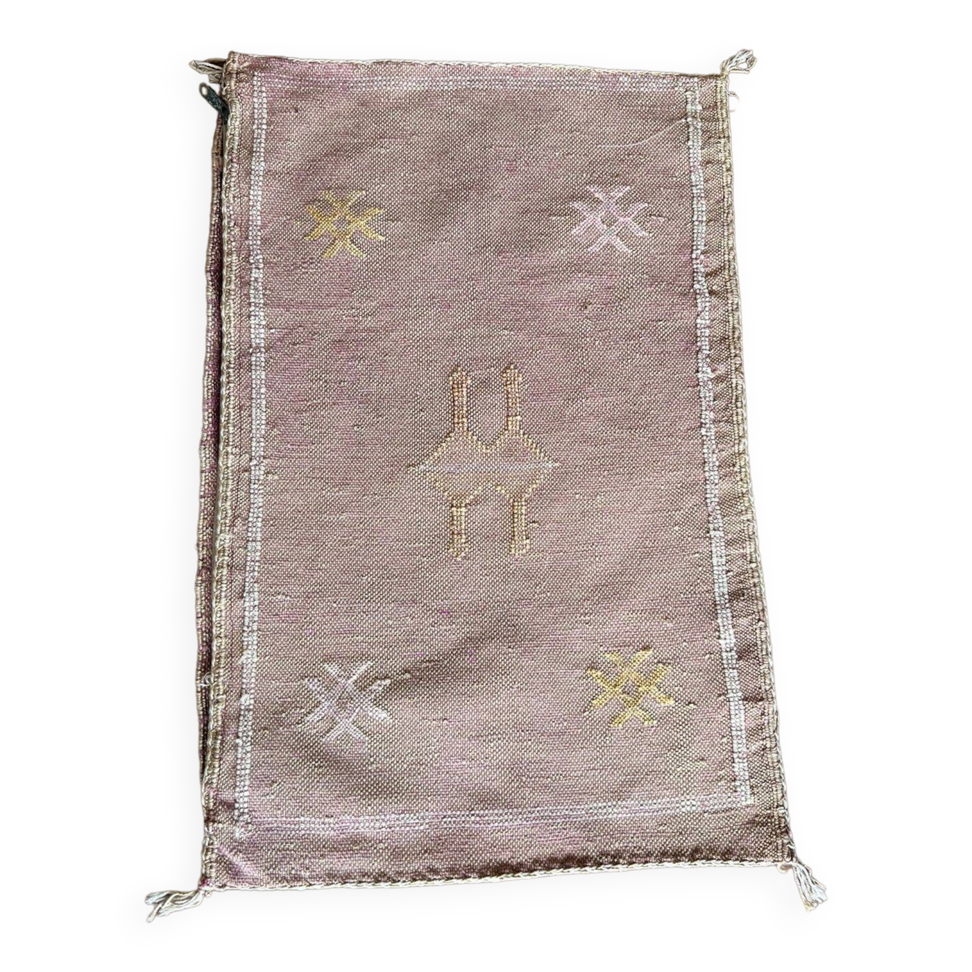 Cactus Silk Cushion Cover 60 x 40 cm eggplant color