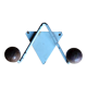 Double patère bois métal