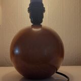 Ball / round solid wood lamp base - 70s