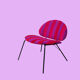 Fauteuil patchwork velours
