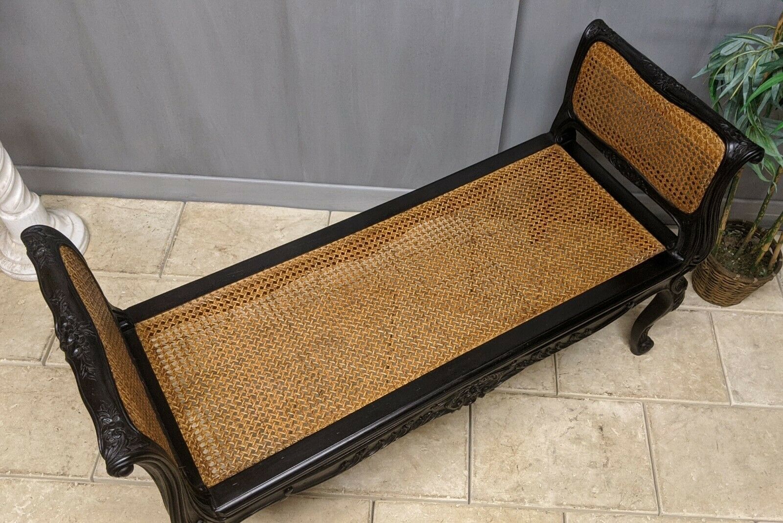 Louis XV style bench, canage bench
