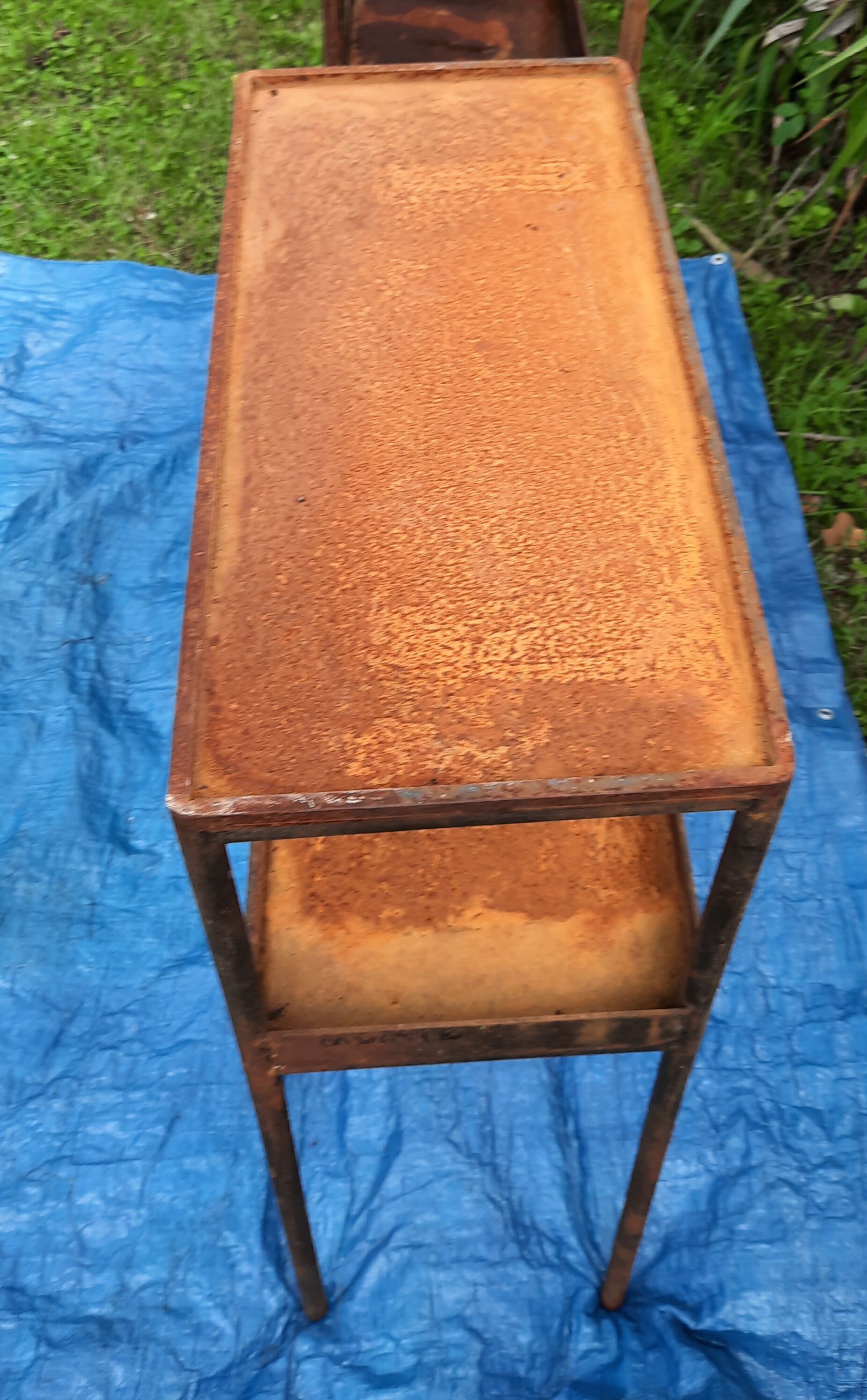 Pair of metal consoles