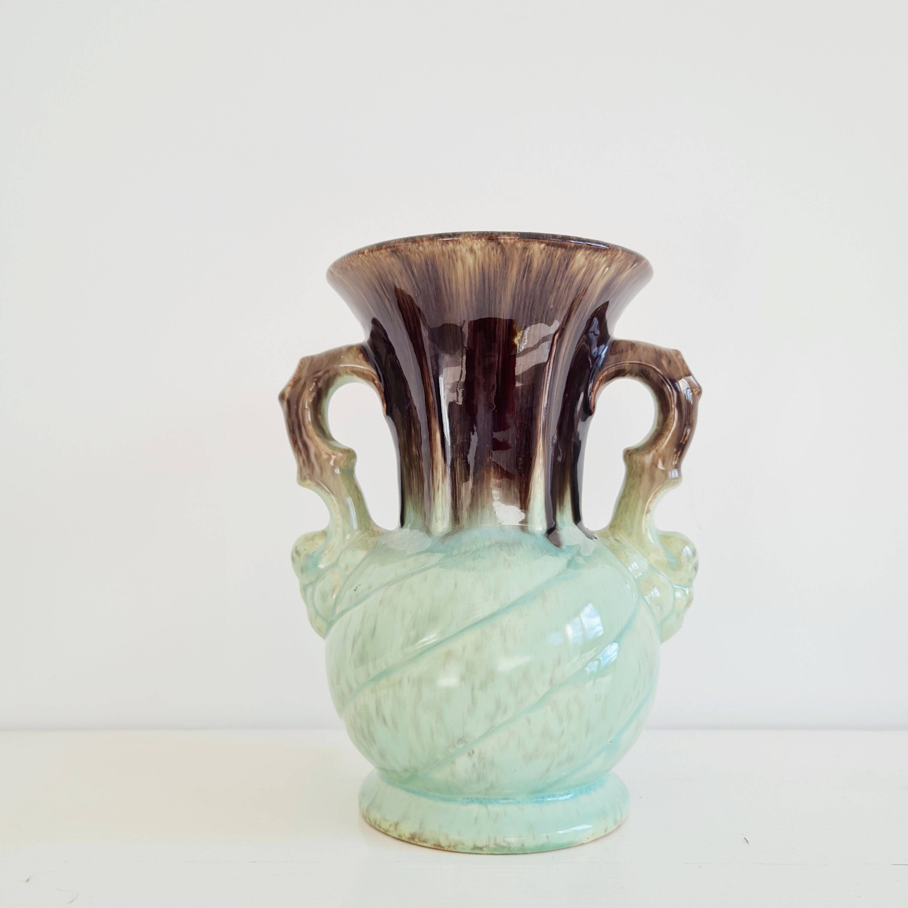 Antique blue vase - numbered