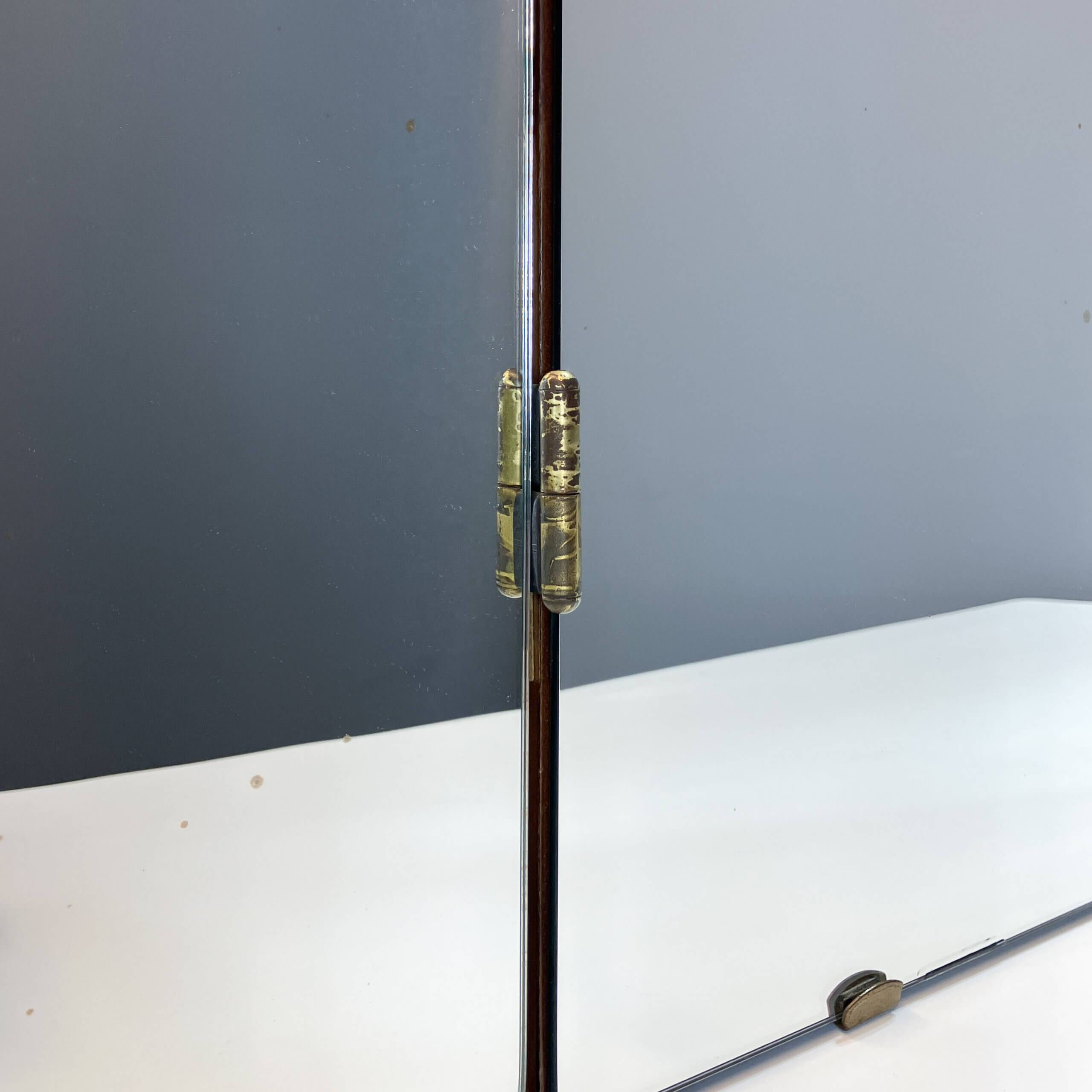 Wall mirror with swivel wings by Unionsglas, 1950s