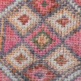 Shades Of Pink Beige Antique Vintage Runner Rug, 89x322Cm