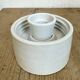 Vintage White Porcelain Ceiling Light with Milk Glass, 1960s