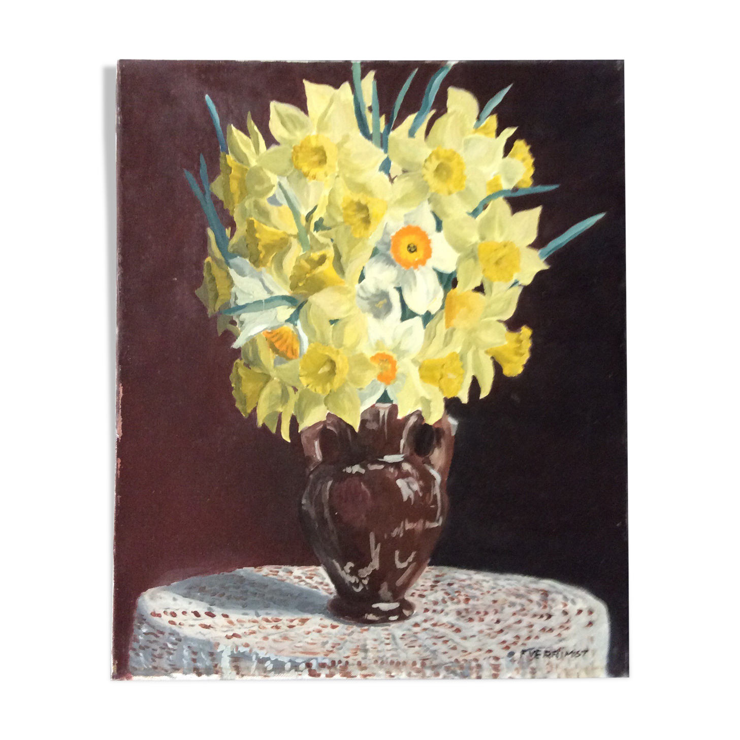Peinture à l’huile "Bouquet de Jonquilles"
