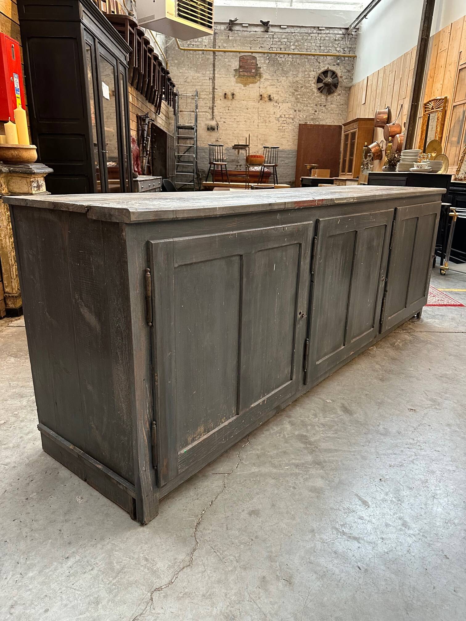Large 20th century workshop furniture