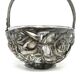 Sugar bowl, postmodernism, silver-plated brass, HEFRA, Poland, 1970s