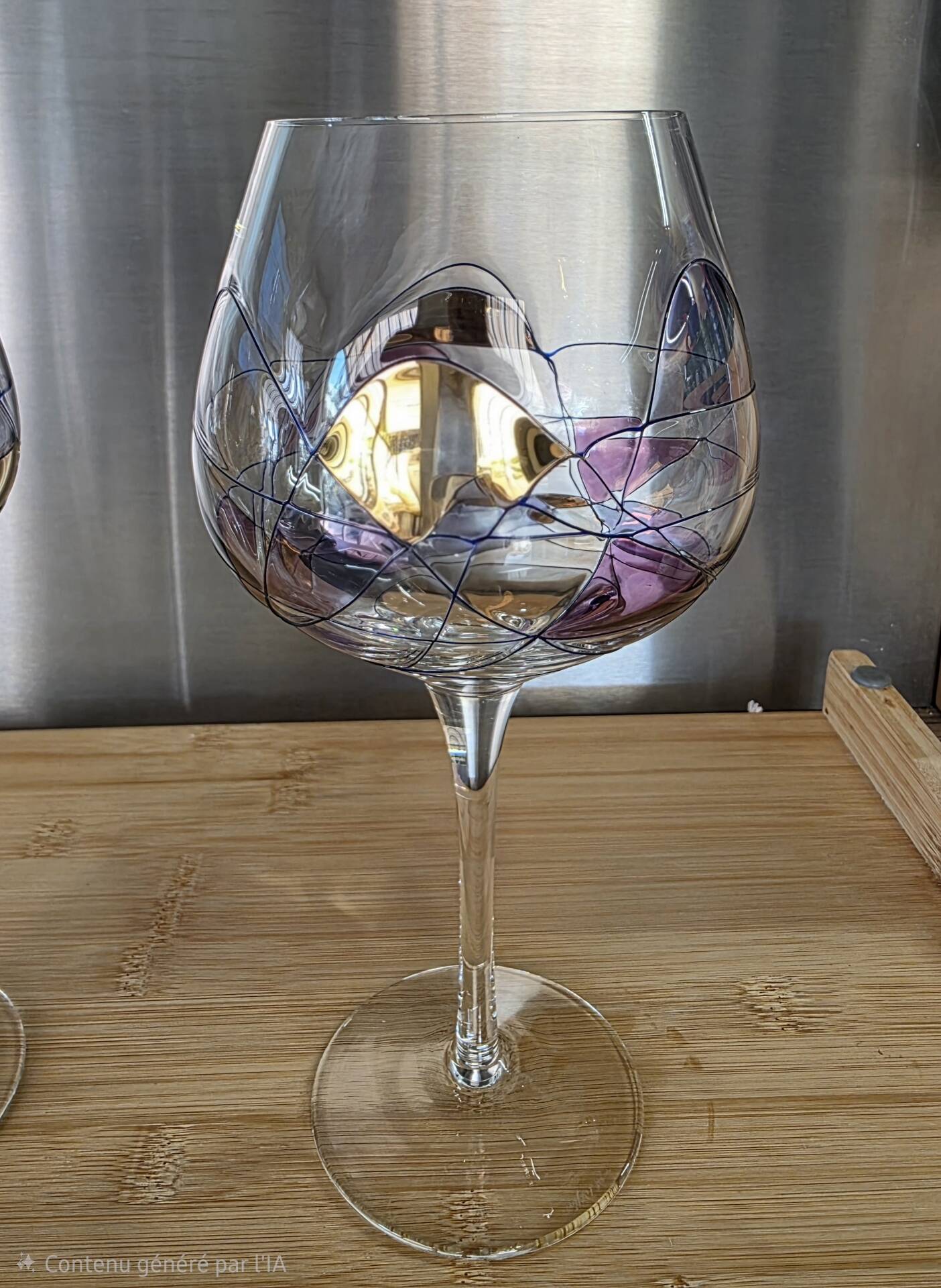 Pair of large tasting glasses / balloon in Paris crystal
